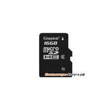 Карта памяти MicroSDHC 16GB Kingston Class4 no Adapter &lt;SDC4 16GBSP&gt;