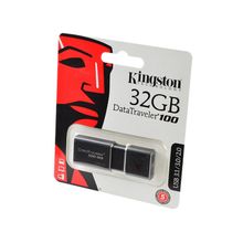 USB Flash KINGSTON USB 3.1 3.0 2.0  32GB  DataTraveler 100 G3 черный BL1
