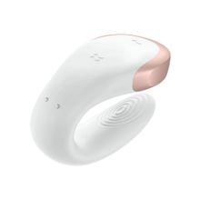 Satisfyer Белый вибратор для пар Double Love с возможностью управления через пульт и приложение (белый)