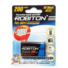 Аккумулятор Robiton 200mah BL1 (Аккумулятор крона HR22)