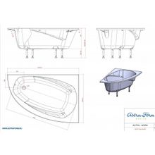 Astra-Form Ванна Тиора 154x105 R, литой мрамор