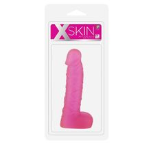Розовый фаллоимитатор XSKIN 7 PVC DONG TRANSPARENT PINK - 18 см. Розовый