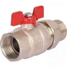 Кран шаровой 1¼" американка, вр нр, ручка бабочка Stout, SVB-1007-000032