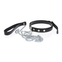 Blush Novelties Чёрный ошейник с поводком Collar and Leash