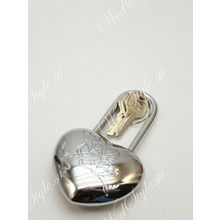 Серебряный свадебный замочек LOVE Ангел (хромированный), в подарочной упаковке (MZ-ВС-1-3D-CR-м462) ST1186