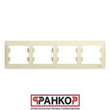 Schneider Electric Glossa Рамка 4 поста горизю беж GSL000204