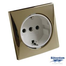 Batsystem Розетка сетевая Batsystem BE5919G 230 В золотистая