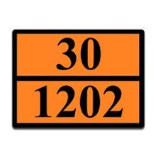 Оранжевая табличка опасный груз 30-1202 (дизельное топливо)