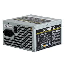 chieftec (500w psu i-arena atx-12v v.2.3, 12cm fan, active pfc, efficiency 80%) gpa-500s8