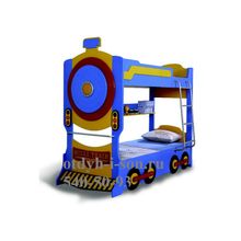 Кровать-паровоз Двухъярусная Milli Train (Наличие матраса: Без матраса, Размер кровати: 90Х190 *2)