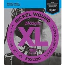 ESXL120 Nickel Wound Комплект струн для электрогитары, Super Light, шарик на 2 конц, 9-42, DAddario