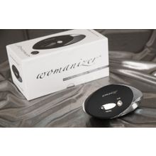 Womanizer Чёрный бесконтактный стимулятор с хромированной вставкой Womanizer W500 Black Chrome (черный с серебристым)