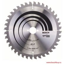 Bosch Пильный диск Bosch Optiline Wood 250х30 мм 40WZ (2608640643 , 2.608.640.643)