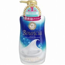 Cow Brand Bouncia Жидкое увлажняющее мыло для тела с гиалуроновой кислотой и коллагеном, 500 мл