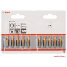 Bosch Набор 10 Бит 25 мм TORX T25 TiN (2607001694 , 2.607.001.694)