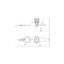 Замок почтовый RZ 19-20 40