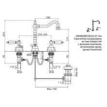Смеситель на раковину CEZARES DIAMOND-BLS2-Sw DIAMOND-BLS2-01-Sw