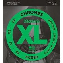 ECB80 Chromes Комплект струн для бас-гитары, Light, 40-95, Long Scale, DAddario