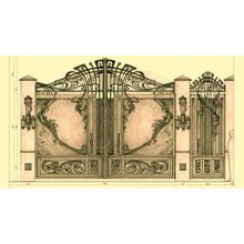 Ворота кованые и калитка кованая в Барнауле заказать ручная ковка