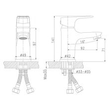 Смеситель Rossinka RS31-11 для раковины