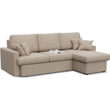 Смарт Диван угловой Пекин Бежевая рогожка Еврокнижка