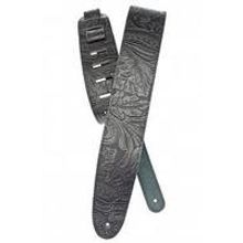 25LE00 Embossed Кожаный ремень для гитары, черный, Planet Waves