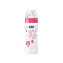 Chicco Well-Being Girl 330 мл с сил. соской с 4 мес