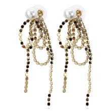 Длинные серьги с позолотой (арт. 81498-2)