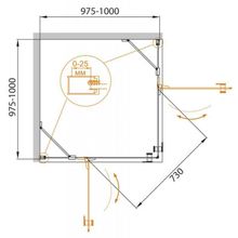 Душевой уголок CEZARES CRYSTAL-S-A-2 CRYSTAL-S-A-2-100-C-Cr
