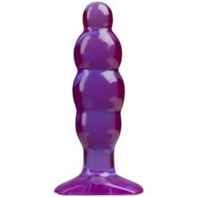 Фиолетовая рельефная анальная пробка SpectraGels Purple Anal Stuffer - 14 см. (734)