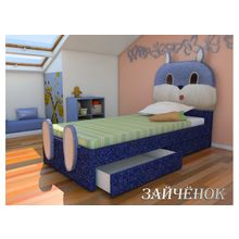 Кровать Зайченок (ВМК Шале) (Размер кровати: 80Х190 200, Ортопедическое основание: Нет.)