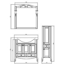 Шкаф-пенал ASB-Mebel Флоренция бук тироль витраж