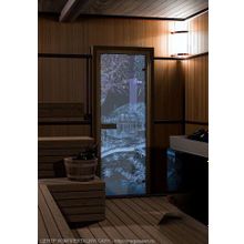 Дверь для сауны "Brinolli" 0,7 х 1,9 левая, стекло прозрачное матовое "Дом у озера"