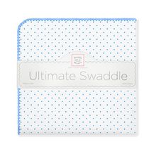 SwaddleDesigns Classic Polka Dots голубая