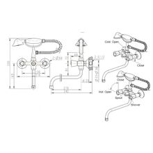 Смеситель Bravat Duo F6133186CP-LB-RUS