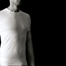 Мужская футболка из хлопка с круглым вырезом (205937)