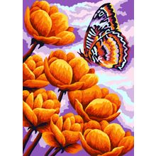 Раскраска по номерам РУССКАЯ ЖИВОПИСЬ Огненные цветы