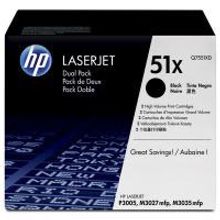 HP 51X, Q7551XD картридж для LaserJet P3005, M3027, M3035 (Q7551X, 2 шт x 13 000 стр)