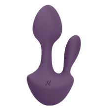 Фиолетовый анально-вагинальный вибратор Sofia - 13 см. Фиолетовый