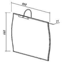 Зеркало Belux Бриз 90 со светильником
