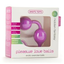 Shots Media BV Розовые вагинальные шарики Pleasure Love Balls