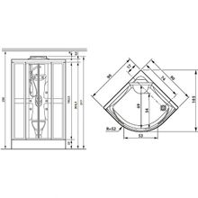 Душевая кабина Albatros T09 A900 Vaporsystem (90х90) с паром