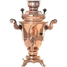 Электрический самовар 1,5 литра "тюльпан" с медным покрытием, арт. 110352