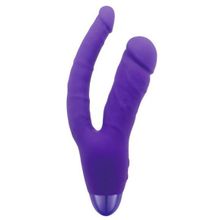 Howells Фиолетовый двойной вибратор INDULGENCE Rechargeable Insatiable Desire - 21 см.