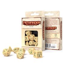 Набор кубиков Pathfinder "Playtest Dice set", 7 шт, бежево-зеленый