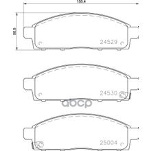 Колодки Тормозные Дисковые | Перед | Mitsubishi L 200   Triton (Ka_t, Kb_t) 2.5 Di-D 4wd (Kb4t) 11.2005 - 12.2015 <=> Mitsubishi Pajero Sport Ii (Kh_, Kg_) 2.5 Di-D 4wd (Kh4w) 07.2008 - NISSHINBO арт. NP3016