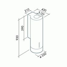 FALMEC POLAR LIGHT PARETE 35 INOX