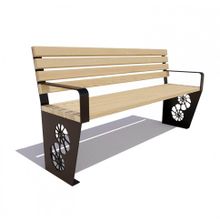 Скамейка садовая «РАКУШКА» (1,2м)