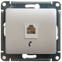 Розетка телефонная 1xRJ11 GLOSSA, перламутр |  код. GSL000681T |  Schneider Electric