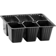 Кассета для рассады, 18x13.5 см, высота 6 см, 6 ячеек, полистирол 64308